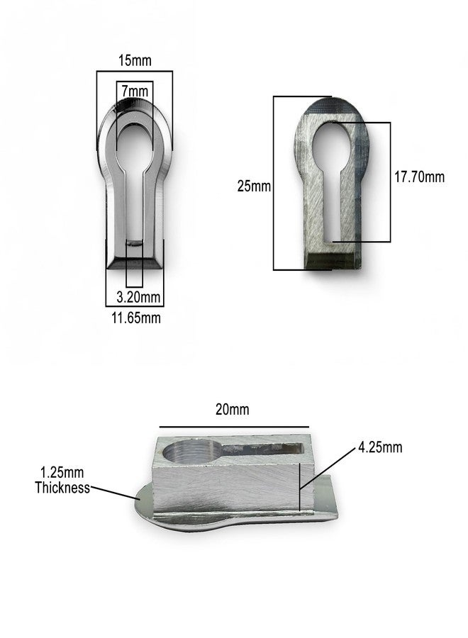 Moksh Plus Brass Fancy Key Hole Cover Heavy for Big Lock (Pack of 4 Pcs.) (Chrome Finish (C.P.)) - Image 2